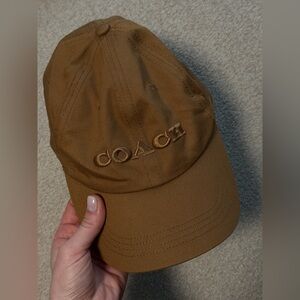 Coach Brown Embroidered Logo Baseball Hat